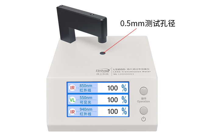 LS108D手機(jī)鏡片測(cè)試儀孔徑展示