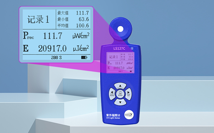LS127C紫外輻照計顯示界面